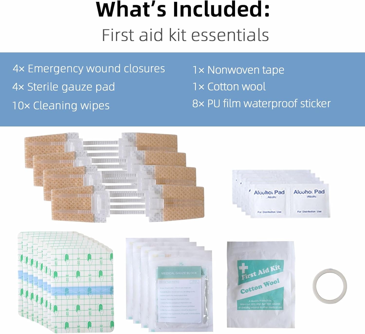 Emergency Wound Closure Strips, Butterfly Band-Aids