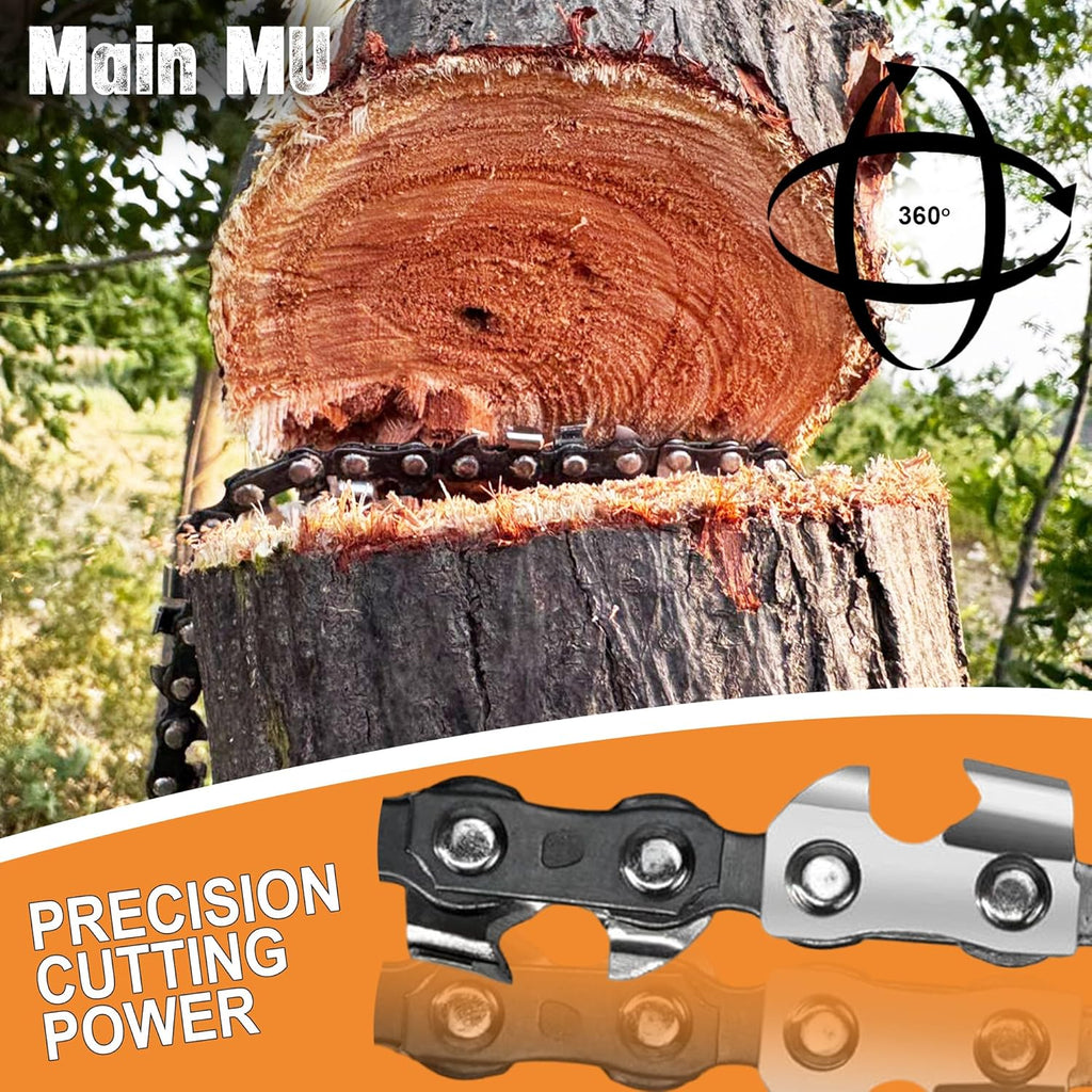 55 Inch High Limb Rope Saw with Dual Sided 70 Teeth 360° Chain – Manual Hand Saw for Tree Branch Cutting – Fast, Portable & Durable Outdoor Tree Trimming Tool Kit