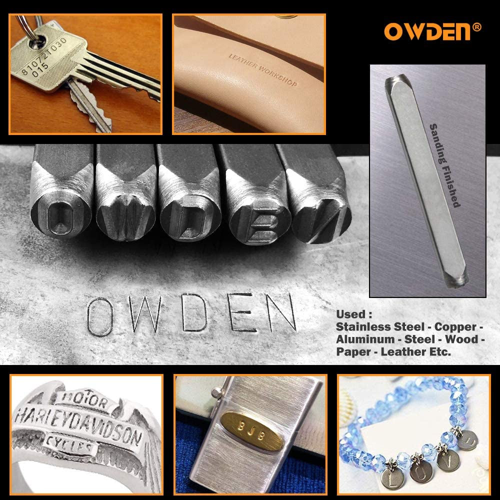 Professional 36Pcs. Steel Metal Stamping Tool Set,(1/8”) 3Mm,Steel Number and Letter Punch Set,Alloy Steel Made HRC 58-62 for Jewelry Craft Stamping.