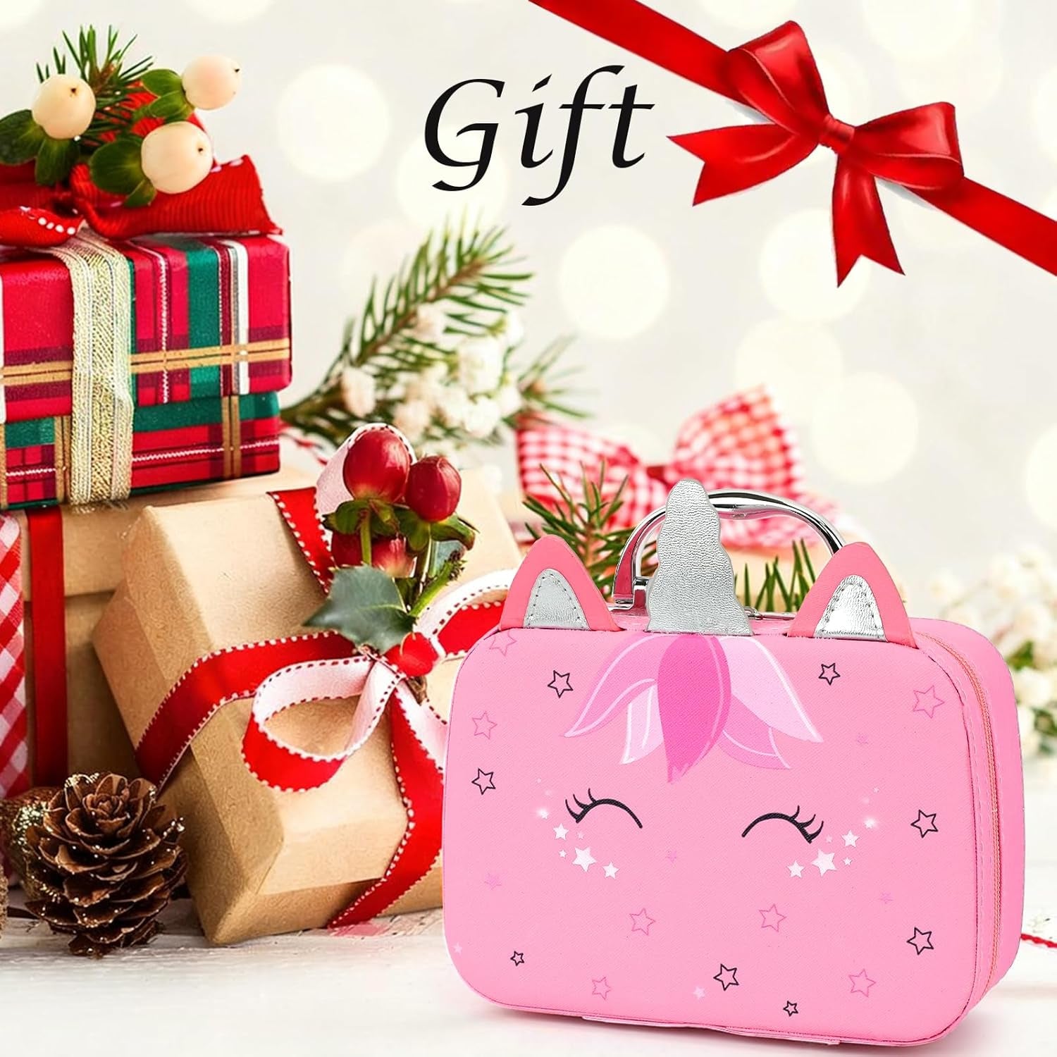Kids Washable Makeup Girl Toys - Real Makeup Kit Kid Make up Set for Toddlers Children Princess Dress up Christmas Birthday Gifts Toys for 3 4 5 6 7 8 9 10 11 12 Year Old Girls