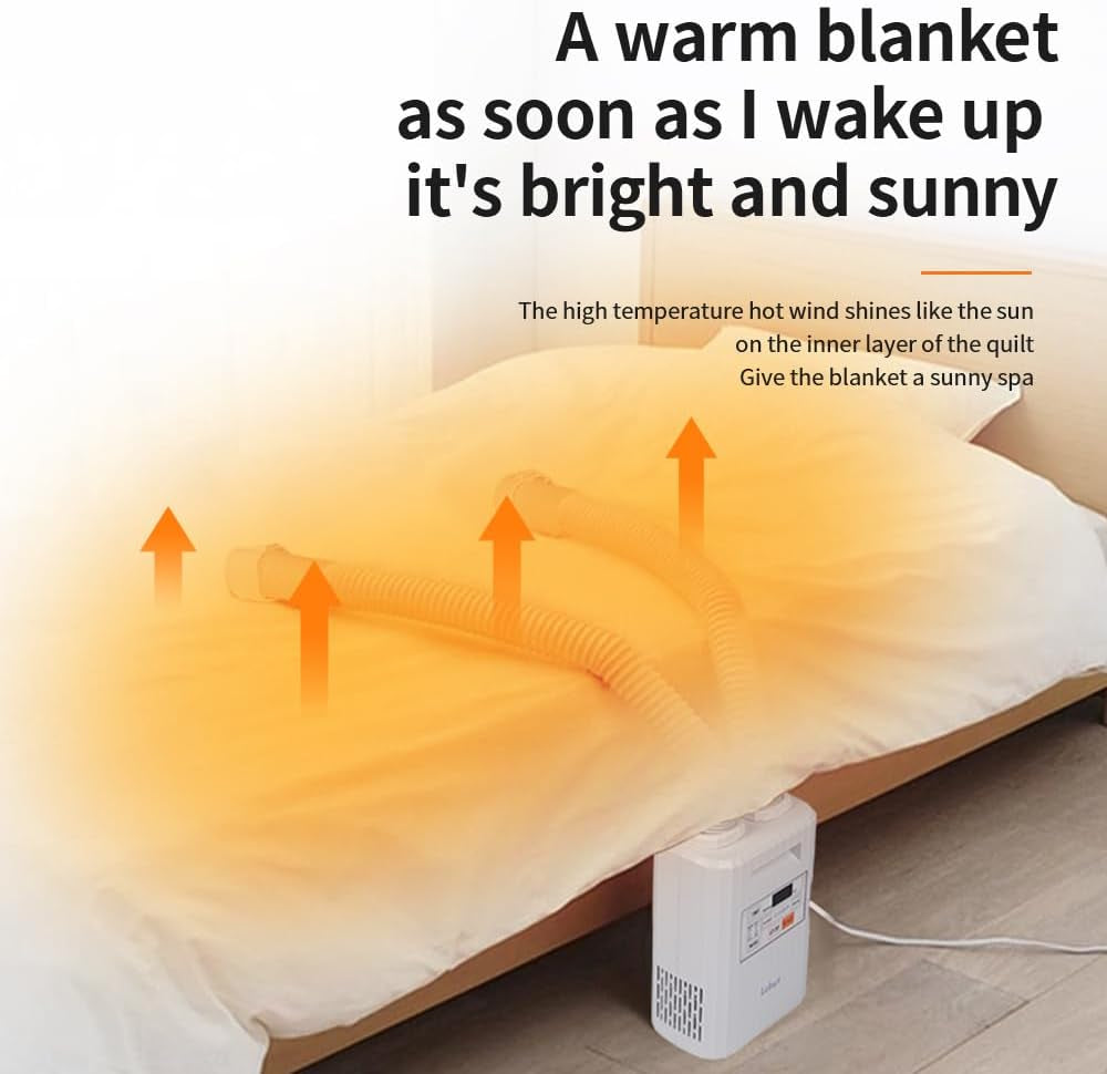 Portable Blanket Warmer, Comfortable Warm Air on the Bed, Sweat Drying, Suitable for Climate Change, Suitable for All Seasons, Can Dry Shoes, Clothes，Blanket Warmer，Bed Warmers，Bed Warmer, Blankets