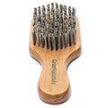 Hard Bristle Slick Back Hair Brush for Men & Women with Thick Curly Hair - Stiff Nylon Small Hairbrush for Smoothing, Waves, Beard, Fades, Locs, Dreads