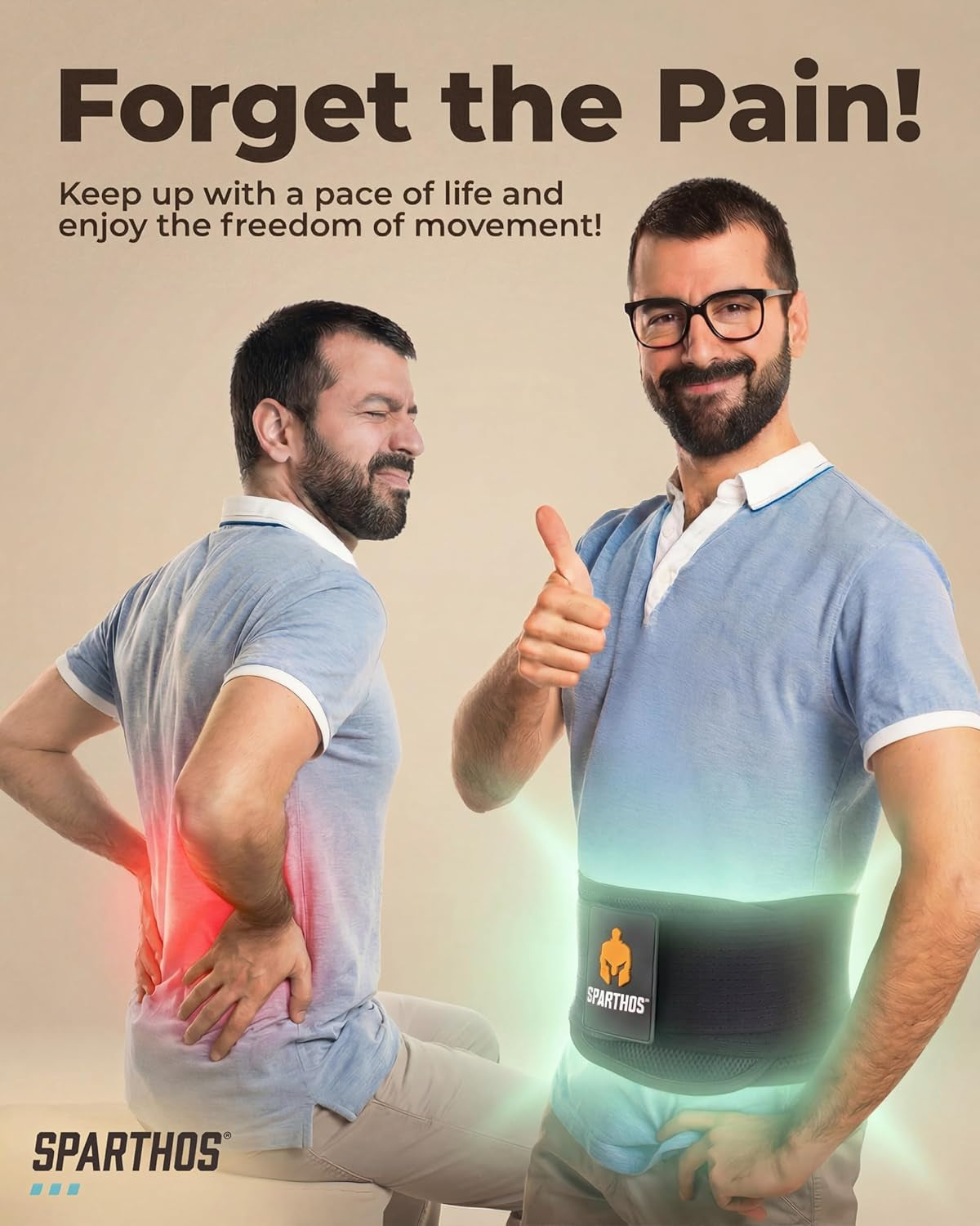 Back Brace for Lower Back Pain - Immediate Relief from Sciatica, Herniated Disc, Scoliosis - Breathable + Lumbar Support Pad - for Men & Women - Fits 44–52″ Waist (Large, Check Size Chart)