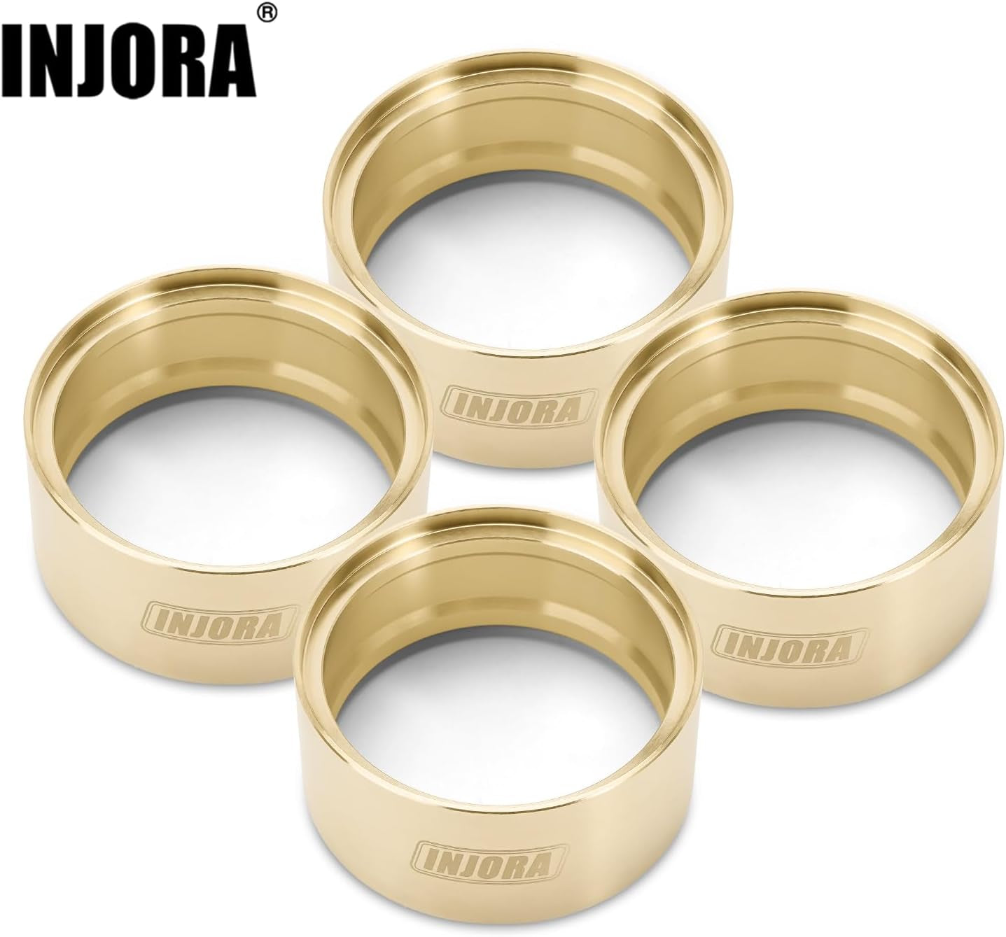 Brass Wheel Weights Inner Beadlock Rings Fit - 147G 2.2" Beadlock Wheel Rim for 1/10 RC Crawler Car Upgrade(4Pcs)