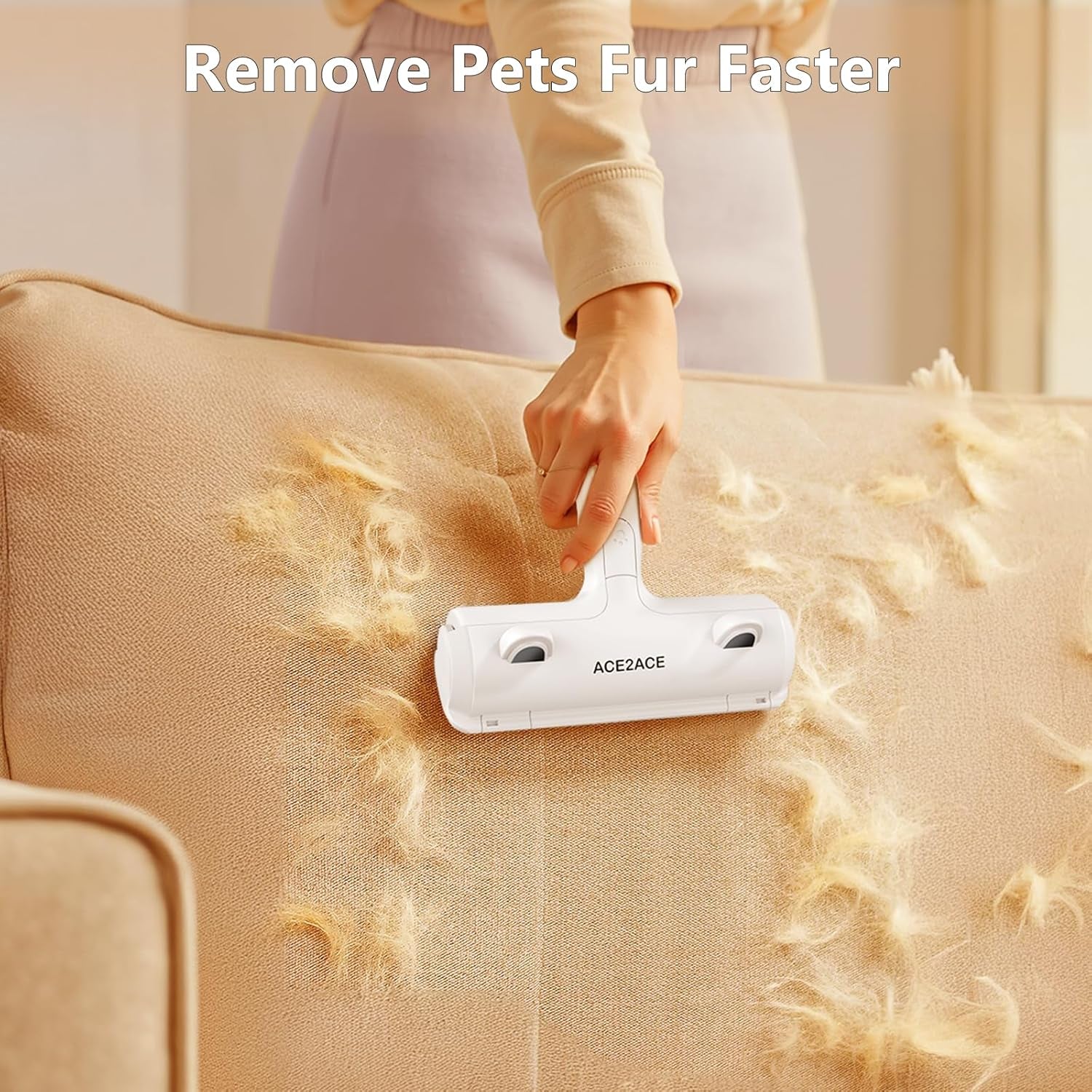 Pet Hair Removal Tool, Reusable Lint Roller for Pet Hair, Self Clean Cat Hair Remover with Dust Bin, Dog Hair Remover for Couch, Furniture, Carpet, Sofa and Bedding
