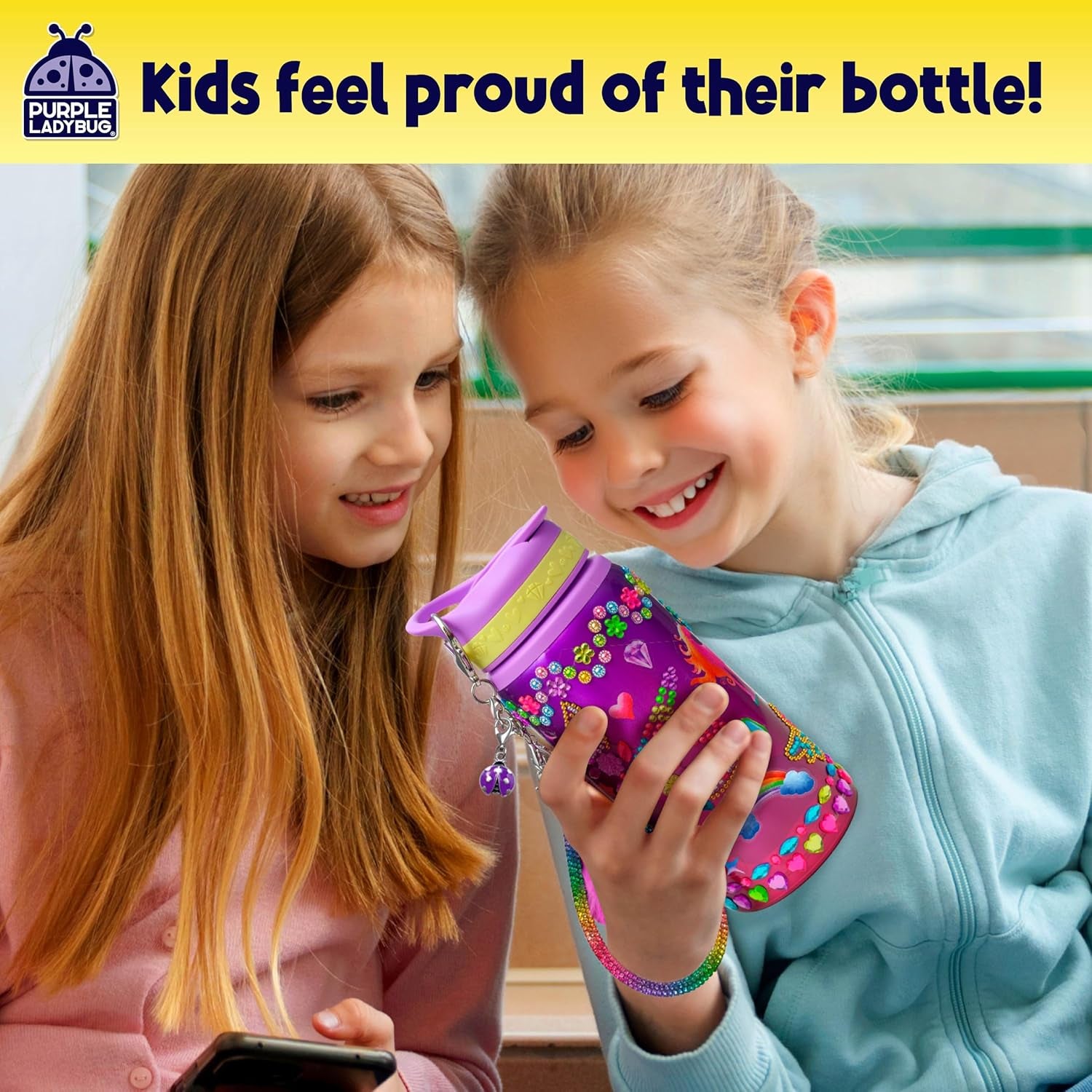 Decorate Your Own Water Bottle Kit for Girls - Gift for Girls Ages 5 6 7 8 9 10 Year Old Girl Birthday Gift, Unicorn Toys Crafts Kids Ages 6-12 Mothers Day Crafts for Kids