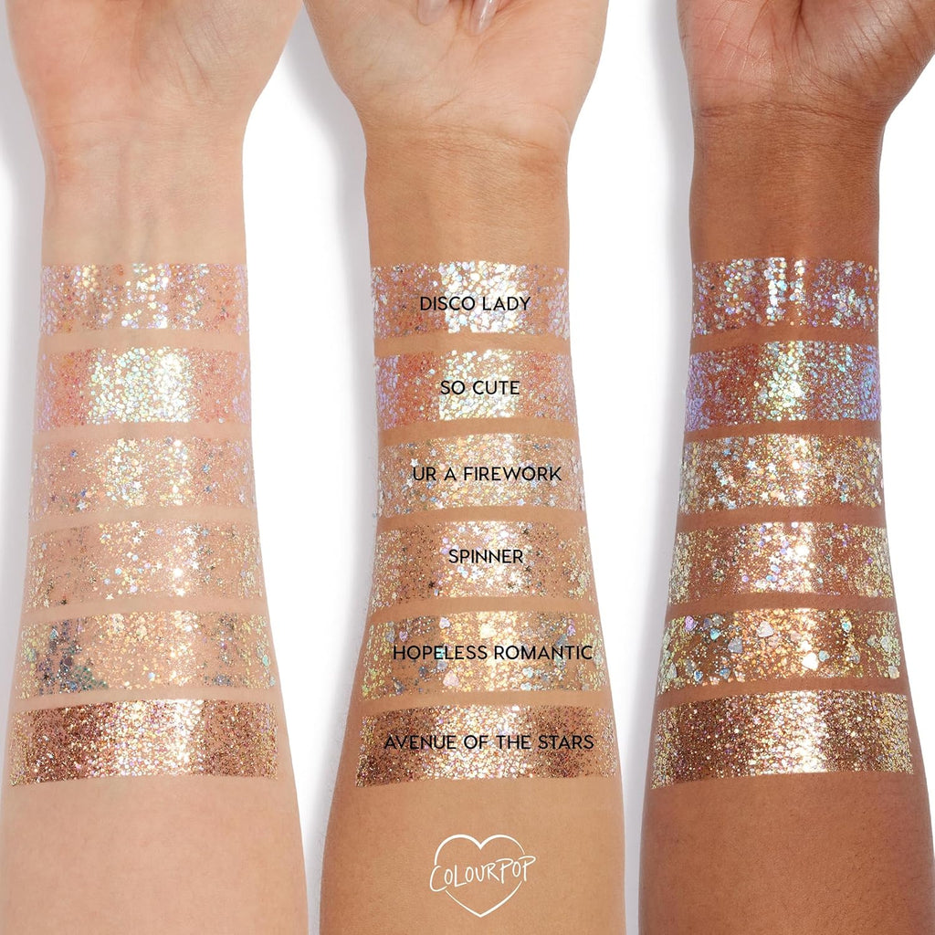 Glitterally Obsessed Body Glitter Gel - Multi-Colored Glitter Makeup Made with an Adhesive Gel Formula - Easy to Use & Mess Free - Disco Lady (0.06 Oz)
