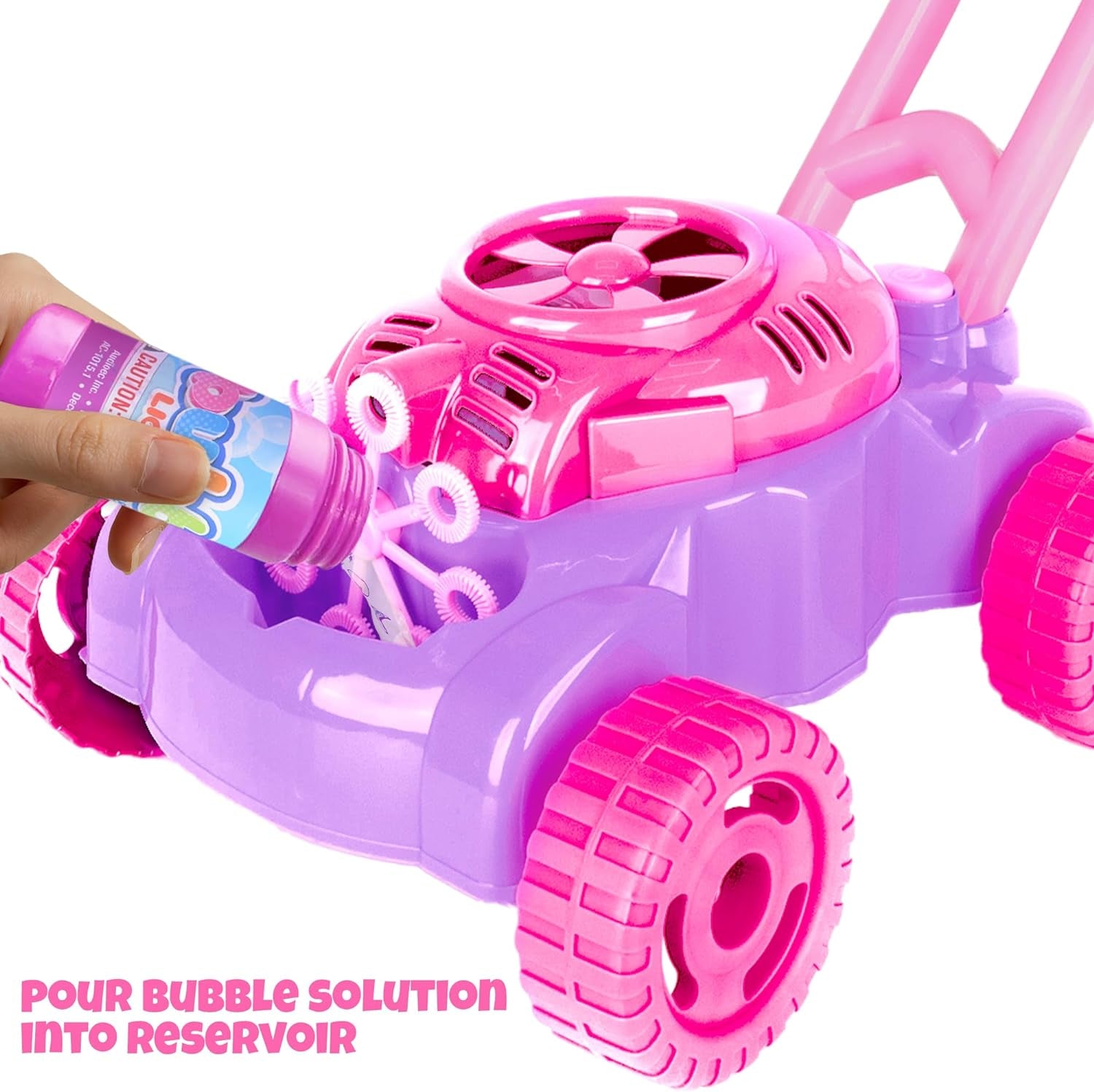 Bubble Lawn Mower for Toddlers 1-3, Bubble Machine for 1-Year-Old Girl Gifts, Toddler Outdoor Toys for 2-Year-Old Girl Birthday Gift, Push Summer Gardening Toys for Toddlers Age 1 2 3 +