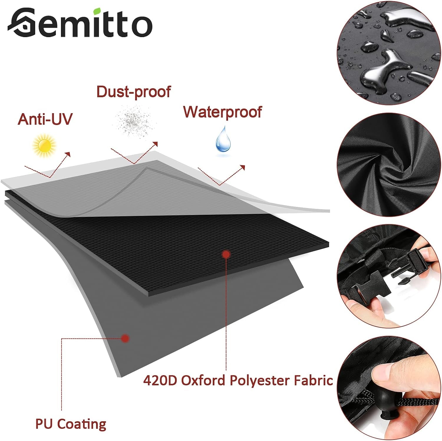 7/8/9 Ft Pool Table Cover, Waterproof Billiard Cover Polyester Fabric for Snooker Billiard Table (102X53X32In) Black