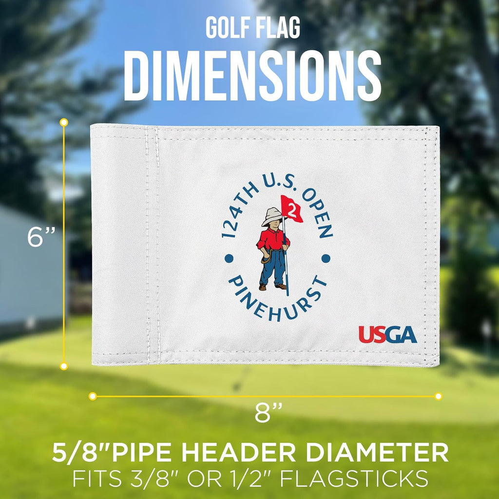 Golf Flag Mini, 8X6 Inch, Dual-Layer Silk-Printed, Fade-Resistant 420D Nylon, Tube Insert, Ideal for Backyard Practice Putting Green