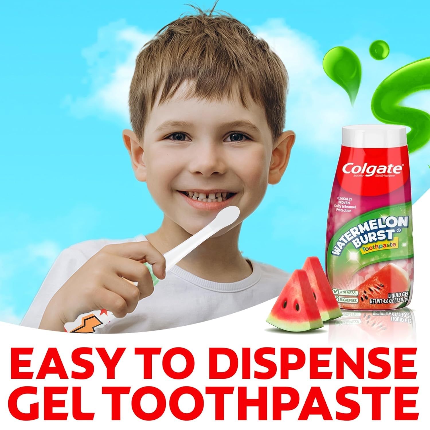 Anticavity Kids Toothpaste with Fluoride for Ages 2+, Watermelon Burst Flavor - 4.6 Ounce (4 Pack)