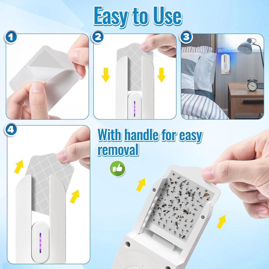 20 Pack Flying Insect Trap Refill Compatible with Bugmd No Buzz Zone Bug Trapper, Refill Glue Boards, Adhesive Fly Trap Refills Pad for Insect Bug Mosquito Gnat Fruit Fly Catcher Indoors