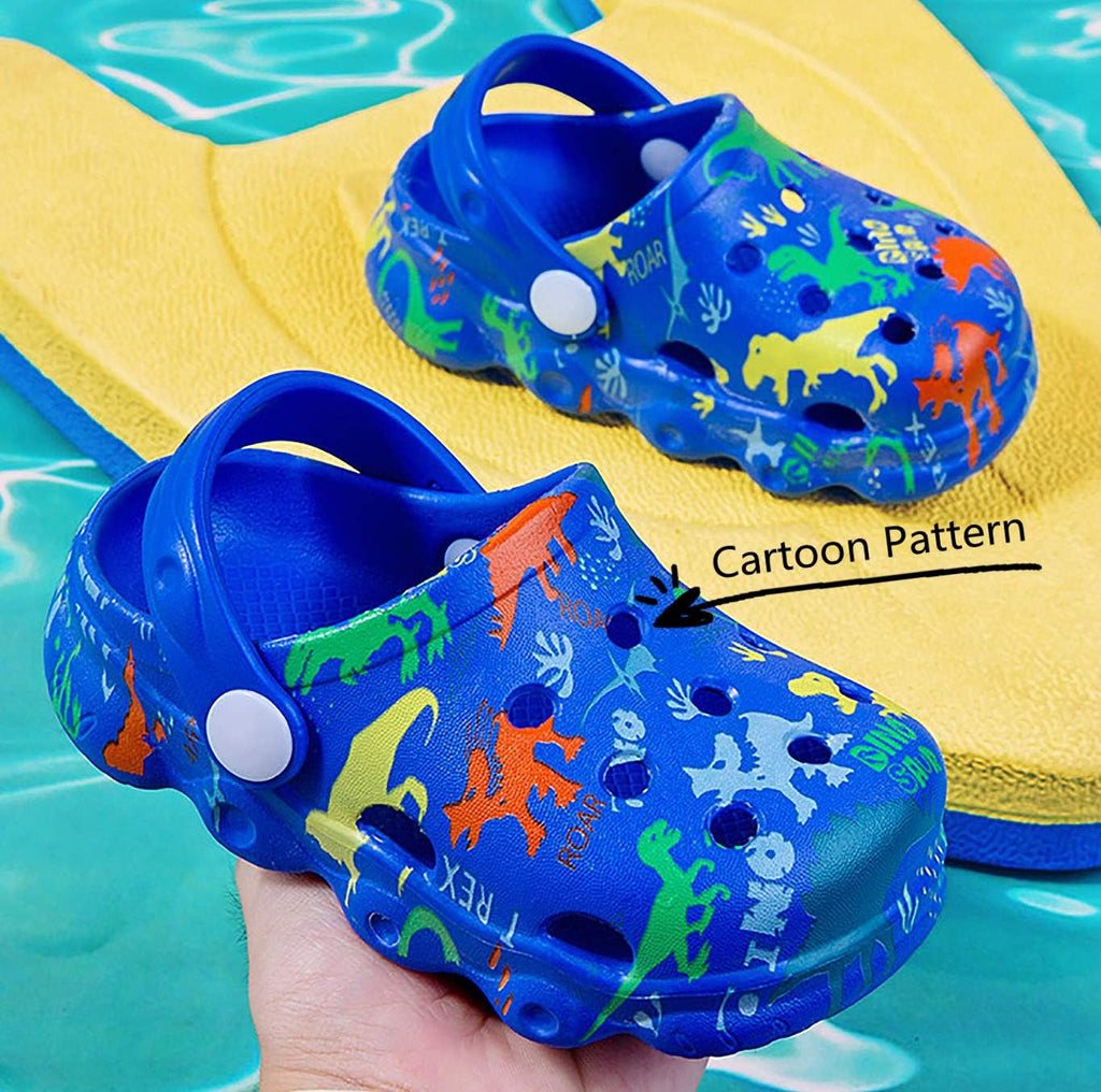 Kids Cute Clogs Cartoon Garden Shoes Boys Girls Slides Slippers Indoor Outdoor Children Water Shower Beach Pool Sandals