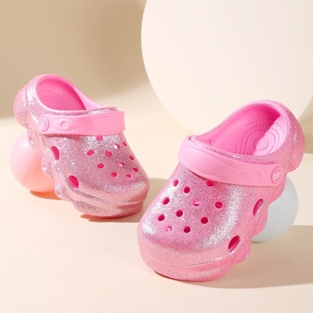 Girls' Clogs for Toddlers & Kids Lightweight Garden Shoes Breathable Slip-On Slides Sandals Slippers Children'S Beach Water Shoes