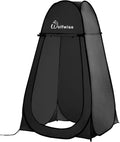 Pop up Shower Tent for Camping Essentials, Portable Instant Changing Tent with Ventilation Window & Carry Bag, Privacy Dressing Room Bathroom Toilet for Beach & Outdoor, Standard, Black