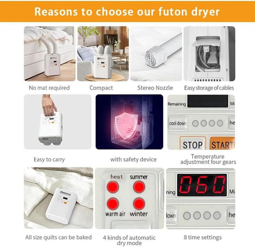 Portable Blanket Warmer, Comfortable Warm Air on the Bed, Sweat Drying, Suitable for Climate Change, Suitable for All Seasons, Can Dry Shoes, Clothes，Blanket Warmer，Bed Warmers，Bed Warmer, Blankets