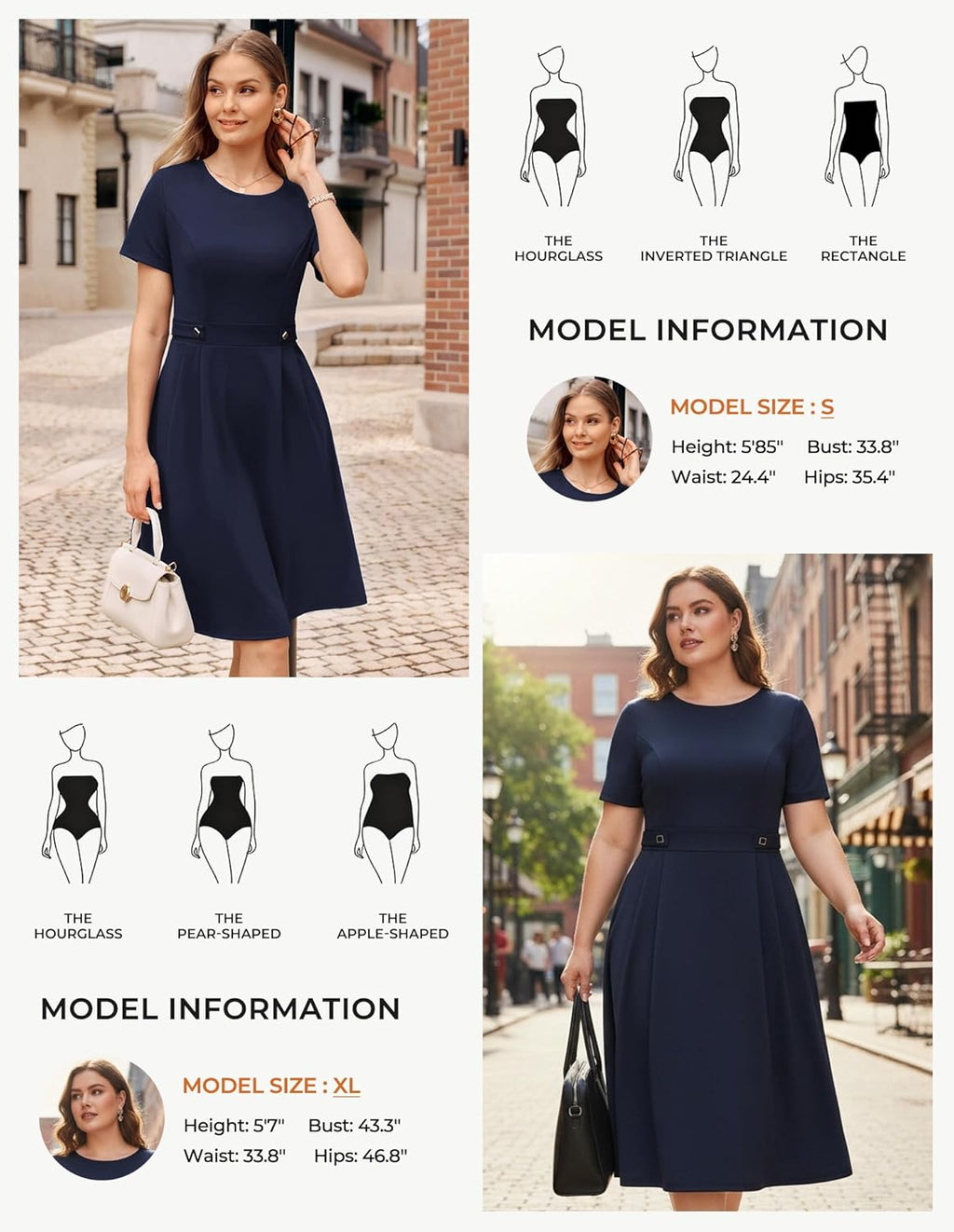 Church Dresses for Women 2026 Short Sleeve a Line Work Dresses Fit and Flare Dress with Pockets