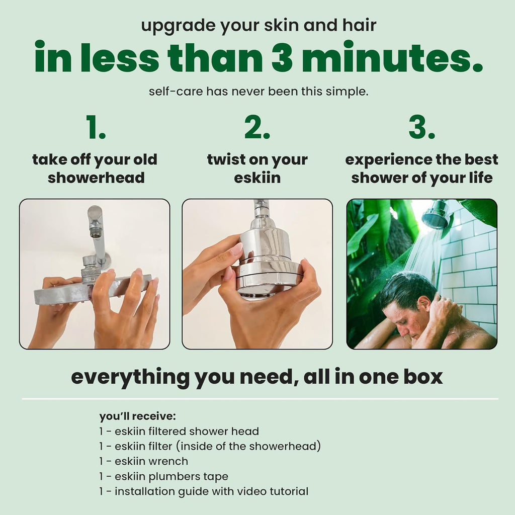 Shower Head Water Filter Replacement for the  Showerhead - High Pressure Shower Heads Replacement for Smooth Hair & Skin - Replacement Cartridge Fits the  Filtered Shower Head