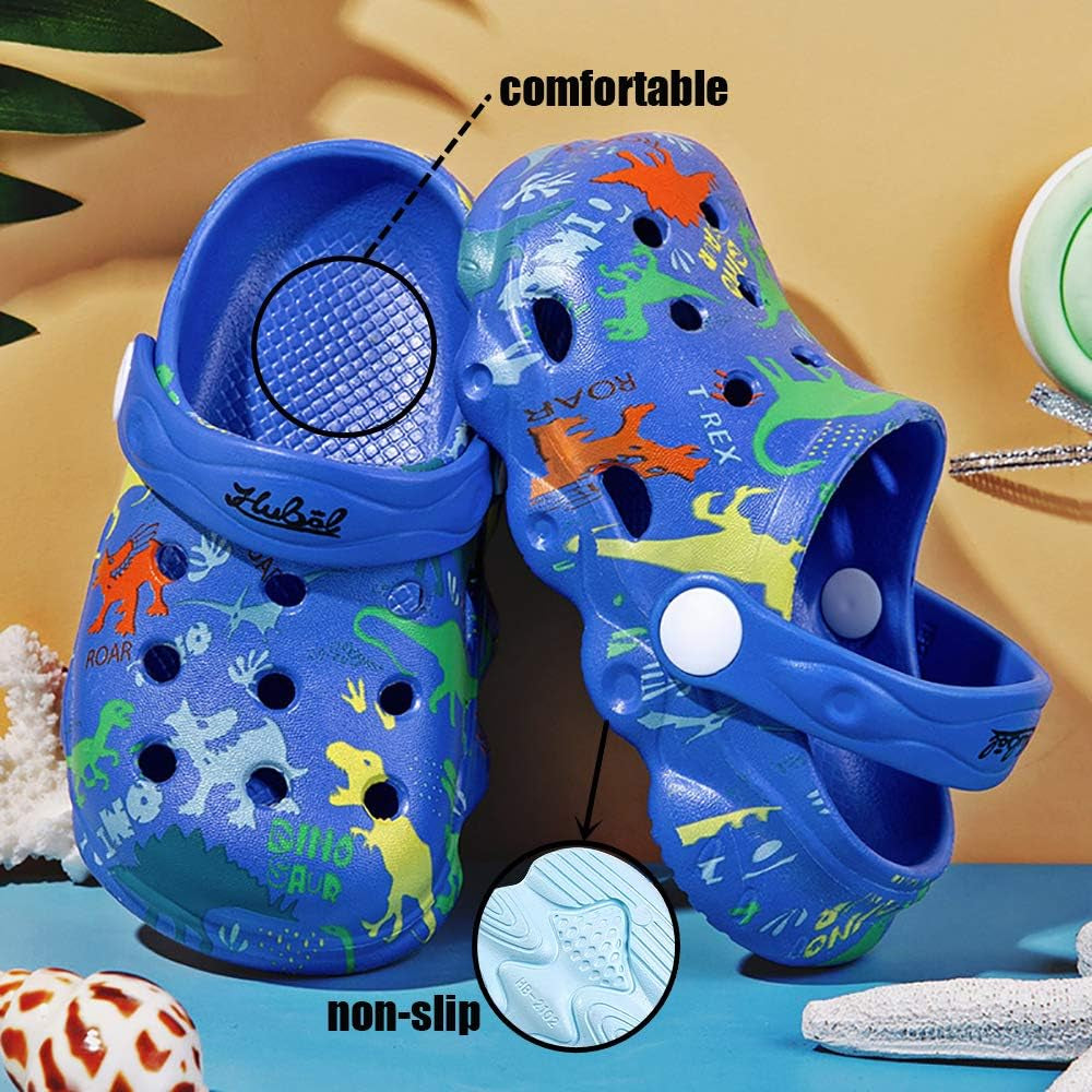 Kids Cute Clogs Cartoon Garden Shoes Boys Girls Slides Slippers Indoor Outdoor Children Water Shower Beach Pool Sandals