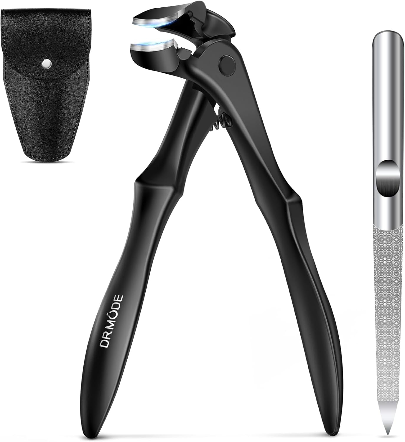 Toenail Clippers for Thick Toenails for Seniors, Upgraded Long Handled Angled Head Toe Nail Clippers for Men Thick Nails with Wide Opening, Large Finger Nail Clippers Adult with Catcher