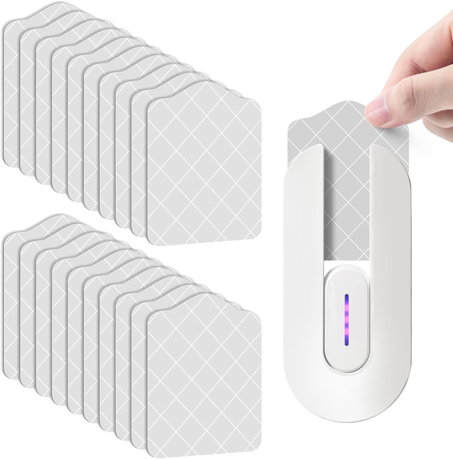20 Pack Flying Insect Trap Refill Compatible with Bugmd No Buzz Zone Bug Trapper, Refill Glue Boards, Adhesive Fly Trap Refills Pad for Insect Bug Mosquito Gnat Fruit Fly Catcher Indoors