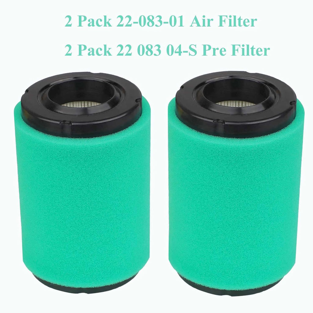 2 Pack 22-083-01, 22-083-01-S Air Filter Kit Compatible with Kohler 5400 Series KS540 17-19.5Hp Engine, Replace 22-883-01-S1 2208301S Cub Cadet Xt1 Lawn Mower Air Filter