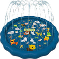 3-In-1 Splash Pad, Sprinkler for Kids & Baby Pool for Learning – Toddler Sprinkler Pool, 60’’ outside Water Toys – “From a to Z” Outdoor Play Mat for Babies & Toddlers