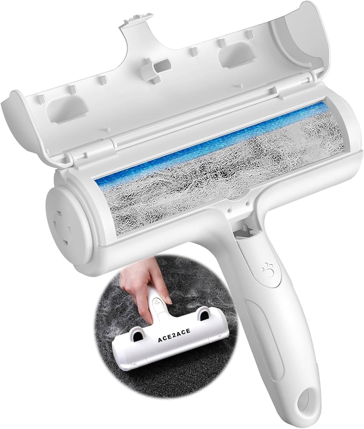 Pet Hair Removal Tool, Reusable Lint Roller for Pet Hair, Self Clean Cat Hair Remover with Dust Bin, Dog Hair Remover for Couch, Furniture, Carpet, Sofa and Bedding