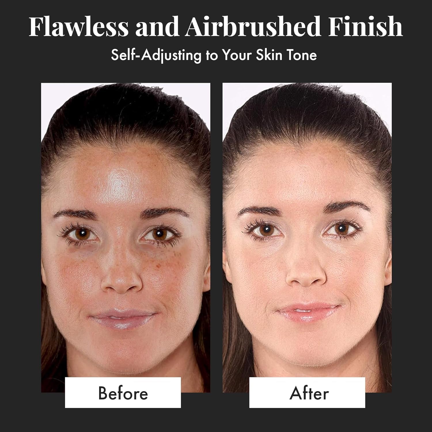 Magic Minerals 4 Pcs Pressed Powder Foundation Set by  - 4-In-1 Color Correcting Concealer for Older Women - Foundation for Mature Skin with Mascara, Stubby Brush and Sponge - Medium