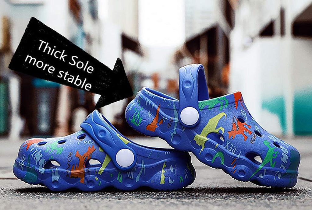 Kids Cute Clogs Cartoon Garden Shoes Boys Girls Slides Slippers Indoor Outdoor Children Water Shower Beach Pool Sandals
