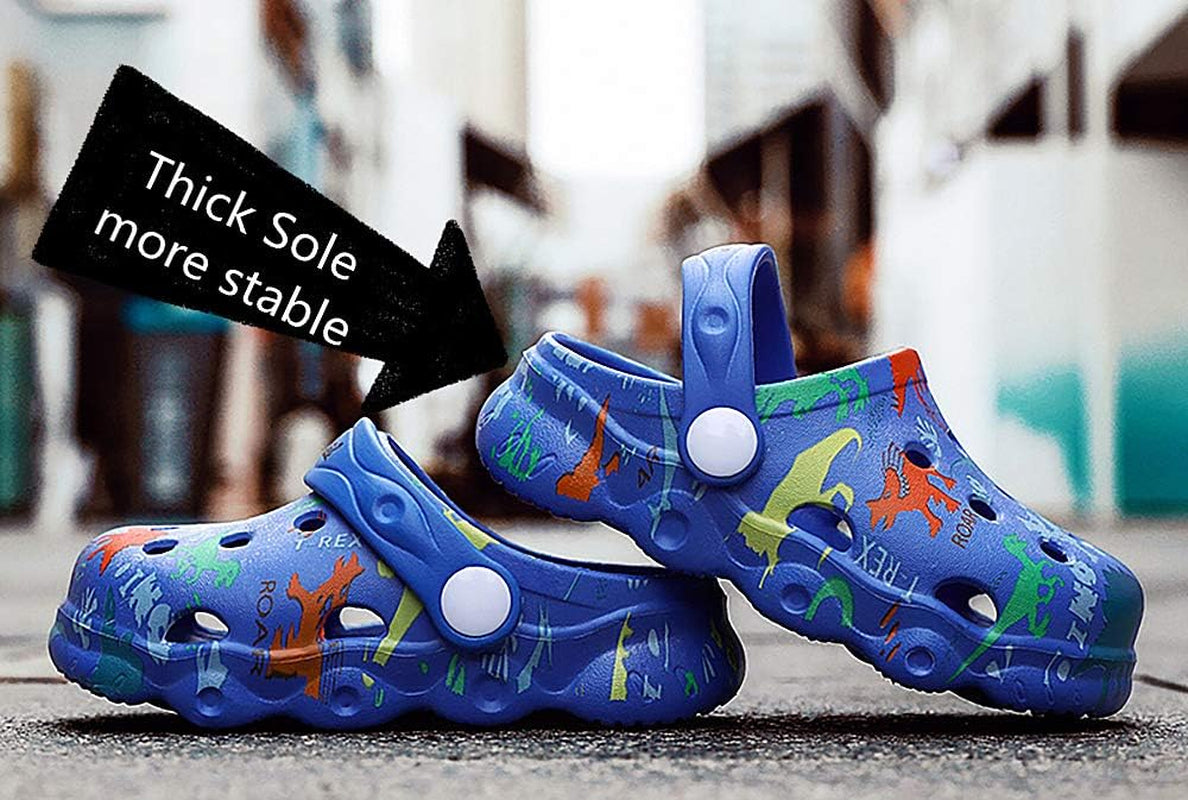 Kids Cute Clogs Cartoon Garden Shoes Boys Girls Slides Slippers Indoor Outdoor Children Water Shower Beach Pool Sandals