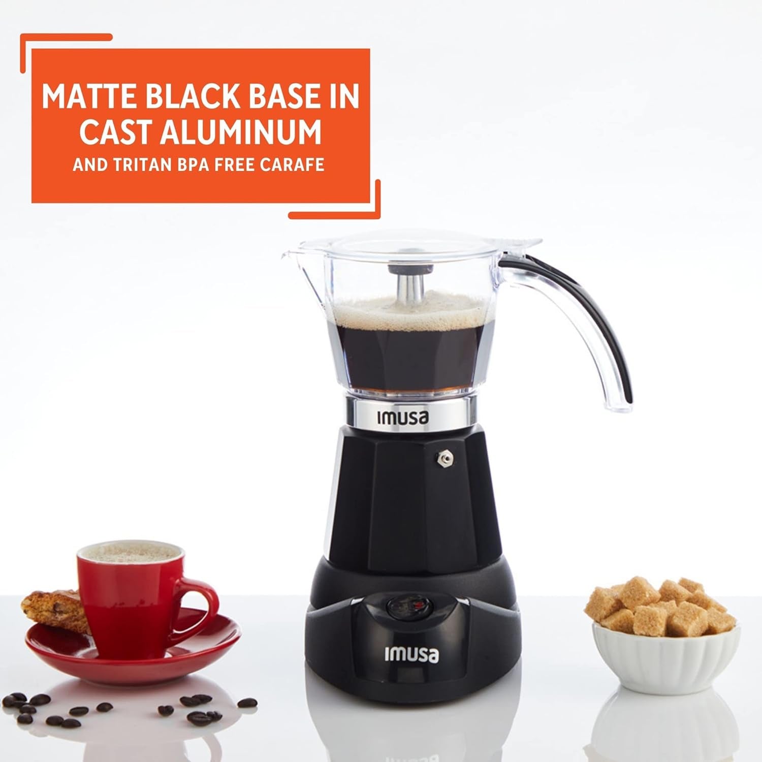 6 or 3 Cup Electric Espresso Maker Black Coffee Machine for Cuban Coffee, Moka and Espresso Drinks