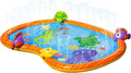 Splash Pad Toddler Water Play Mat, 58 in Outdoor Kids Sprinkler Mat with 3D Sea Characters, Baby Splash Pad for Backyard Summer Fun