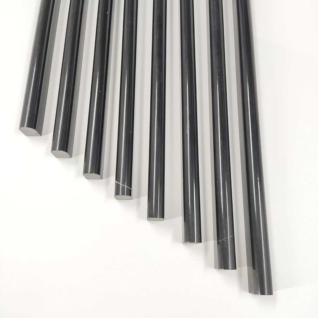 Black 15 Pack Marble Pencil Tile, 0.5"X12" Polished Marble Tile Edge Trim for Kitchen Backsplash, Bathroom and Shower Walls (15)