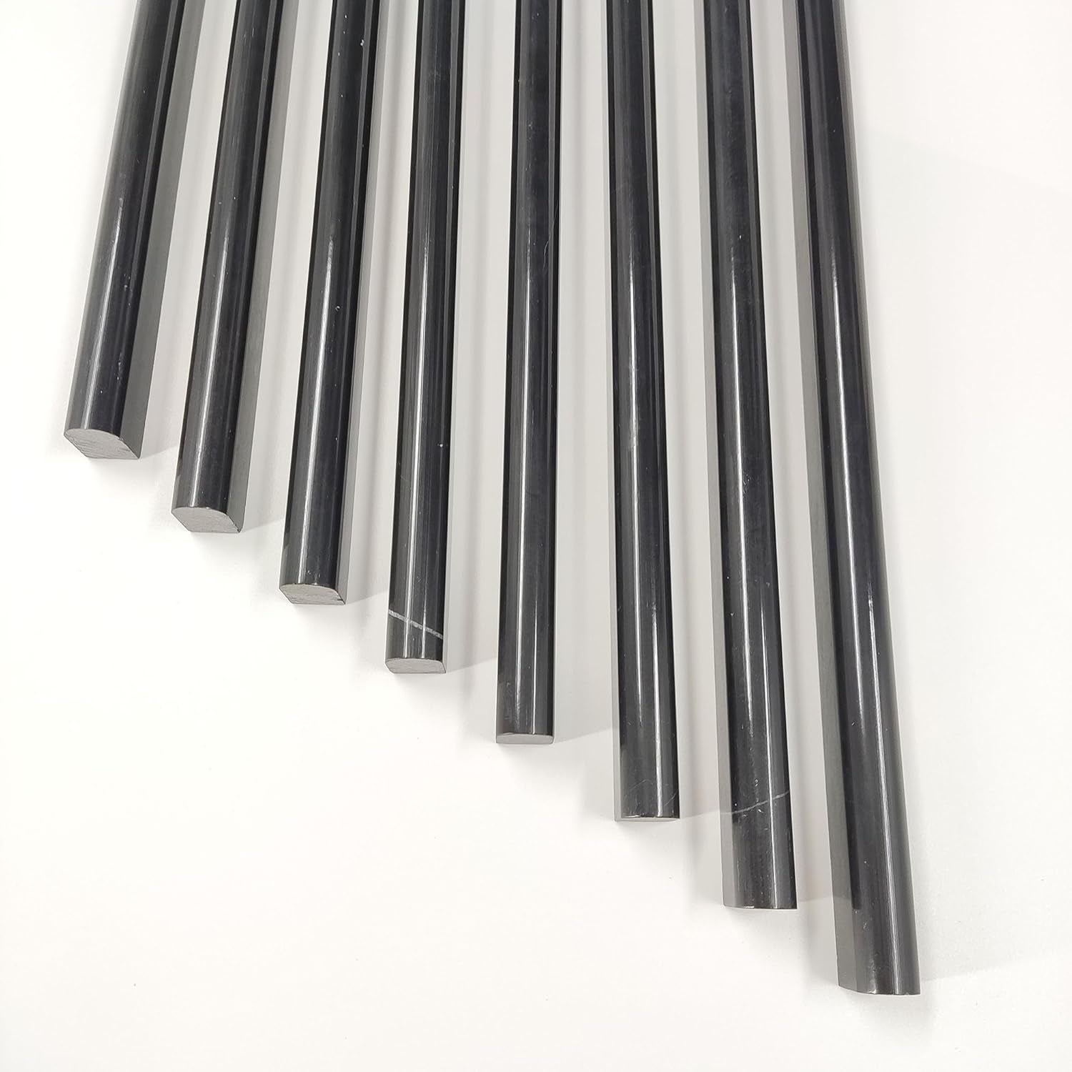 Black 15 Pack Marble Pencil Tile, 0.5"X12" Polished Marble Tile Edge Trim for Kitchen Backsplash, Bathroom and Shower Walls (15)