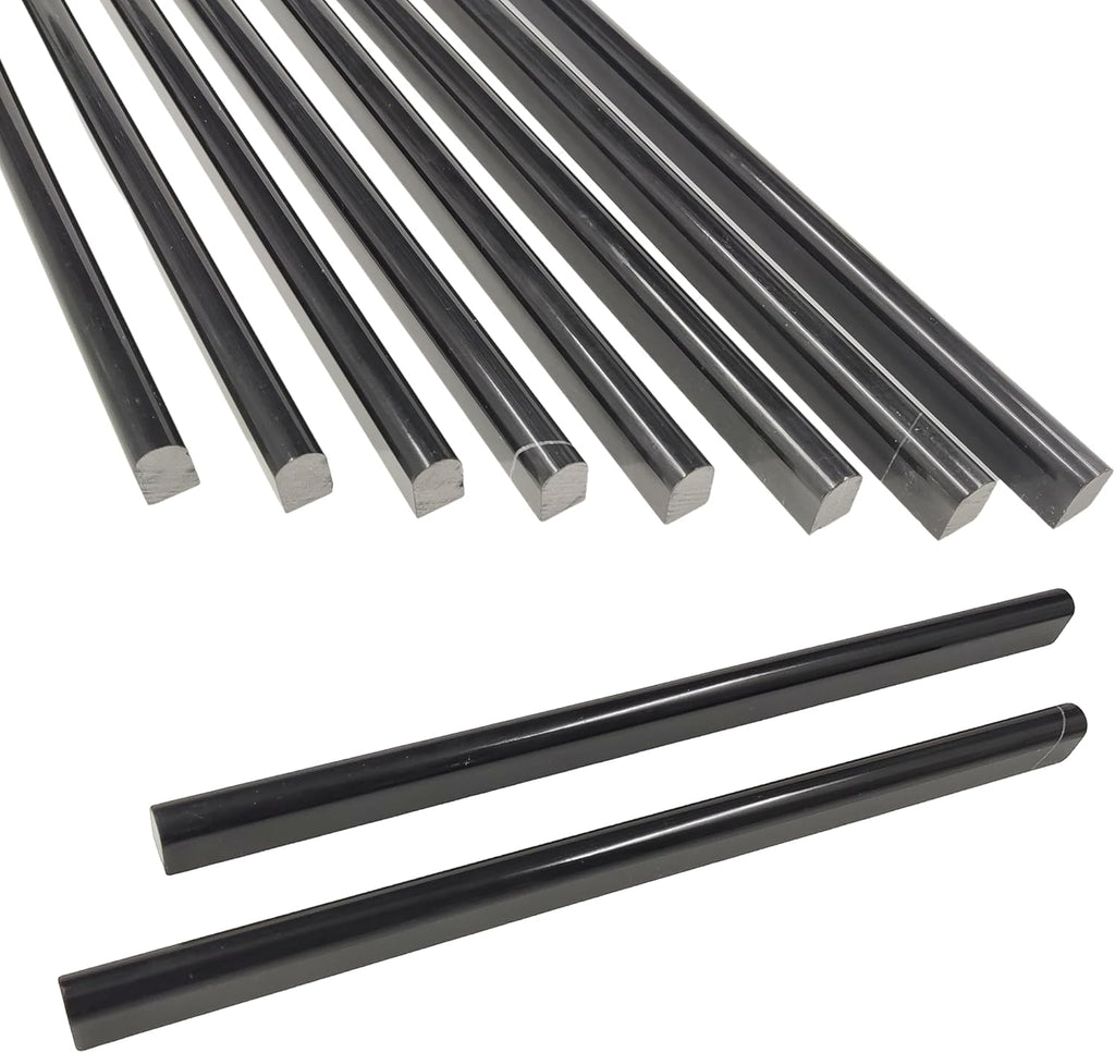 Black 15 Pack Marble Pencil Tile, 0.5"X12" Polished Marble Tile Edge Trim for Kitchen Backsplash, Bathroom and Shower Walls (15)
