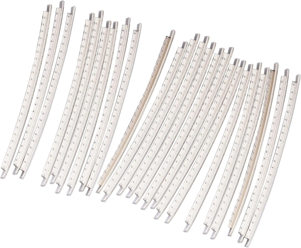 Stainless Steel 2.9Mm Guitar Fret Wires 24 Frets Fretwire Set for Fender Strat Tele Electric Guitar Bass, Chrome