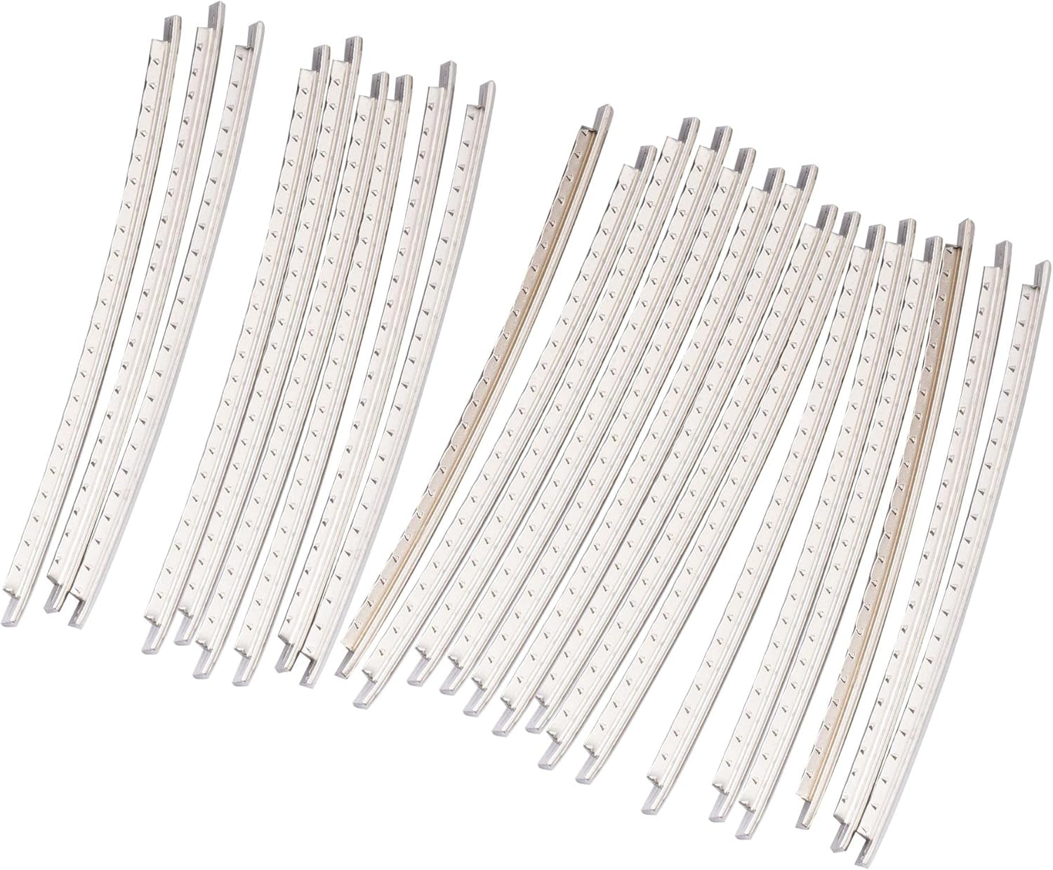 Stainless Steel 2.9Mm Guitar Fret Wires 24 Frets Fretwire Set for Fender Strat Tele Electric Guitar Bass, Chrome