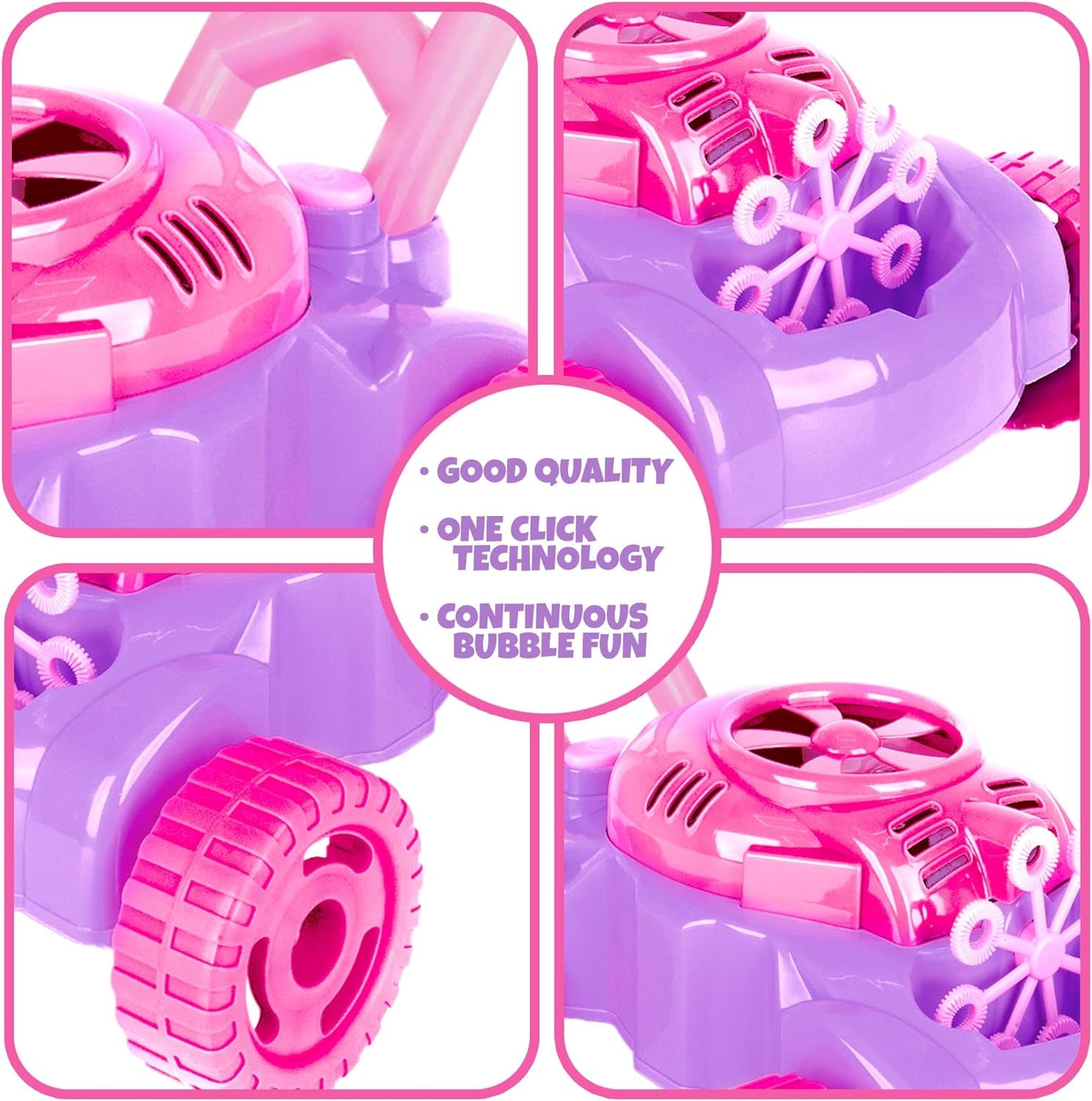 Bubble Lawn Mower for Toddlers 1-3, Bubble Machine for 1-Year-Old Girl Gifts, Toddler Outdoor Toys for 2-Year-Old Girl Birthday Gift, Push Summer Gardening Toys for Toddlers Age 1 2 3 +