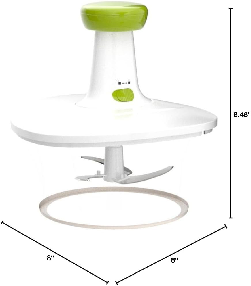 Express Manual Food Chopper: 6.8-Cup, Hand Chopper Vegetable Cutter to Chop Veggies, Fruits, Herbs, Garlic Onion Chopper for Salsa, Salad, Pesto, Hummus, Guacamole, Coleslaw, Indian Cooking
