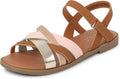 Girls' Adjustable Ankle Strap Flat Sandals