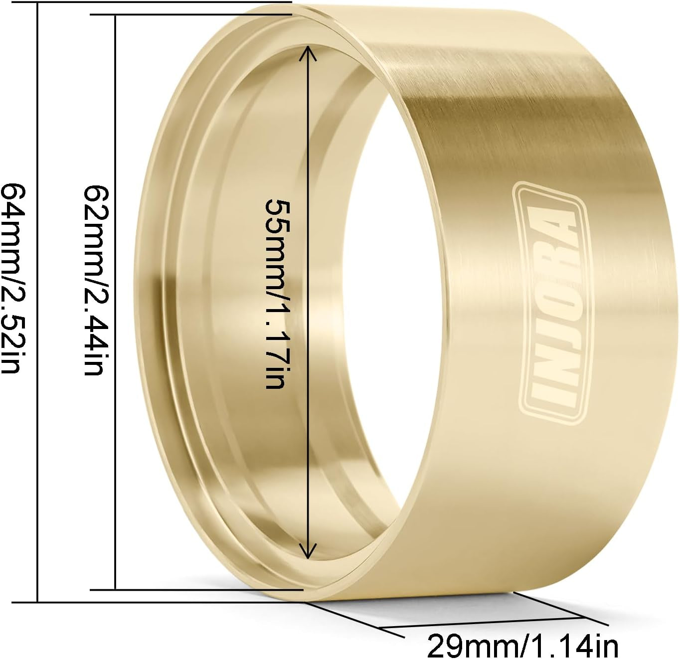 Brass Wheel Weights Inner Beadlock Rings Fit - 147G 2.2" Beadlock Wheel Rim for 1/10 RC Crawler Car Upgrade(4Pcs)
