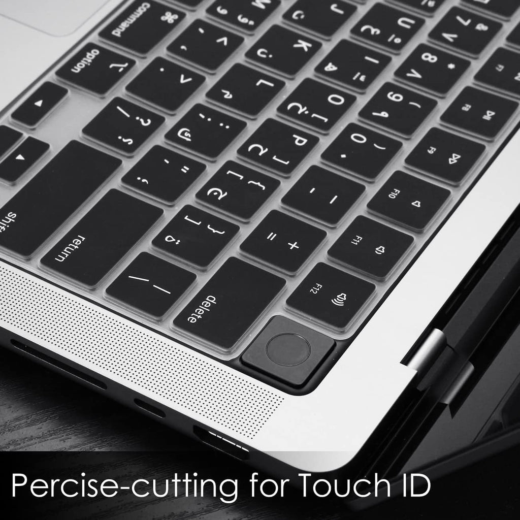 Arabic Keyboard Cover Skin for 2024-2022 Macbook Air 13.6 15 Inch M3 M2 A3113/A3114/A2681/A2941 & 2023-2021 Macbook Pro 14 16.2 Inch M3 M2 M1 Pro/Max A2918/A2992/A2779/A2780/A2991 Accessory