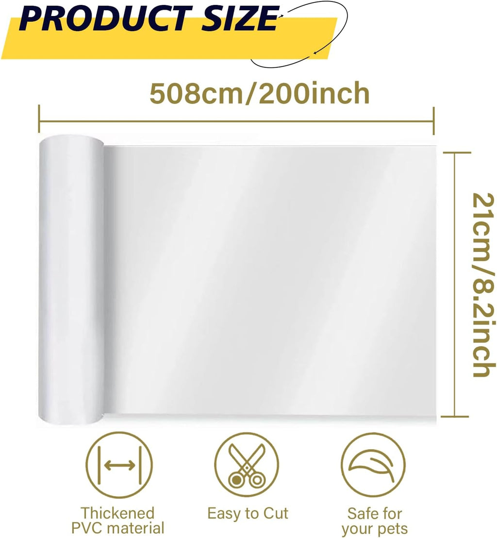 Door Protector from Dog Scratching - Cat Scratch Door Frame Single Side Adhesive Protector anti Dog Scratch Door Guard for Dogs Clear - 200" X 8.2"