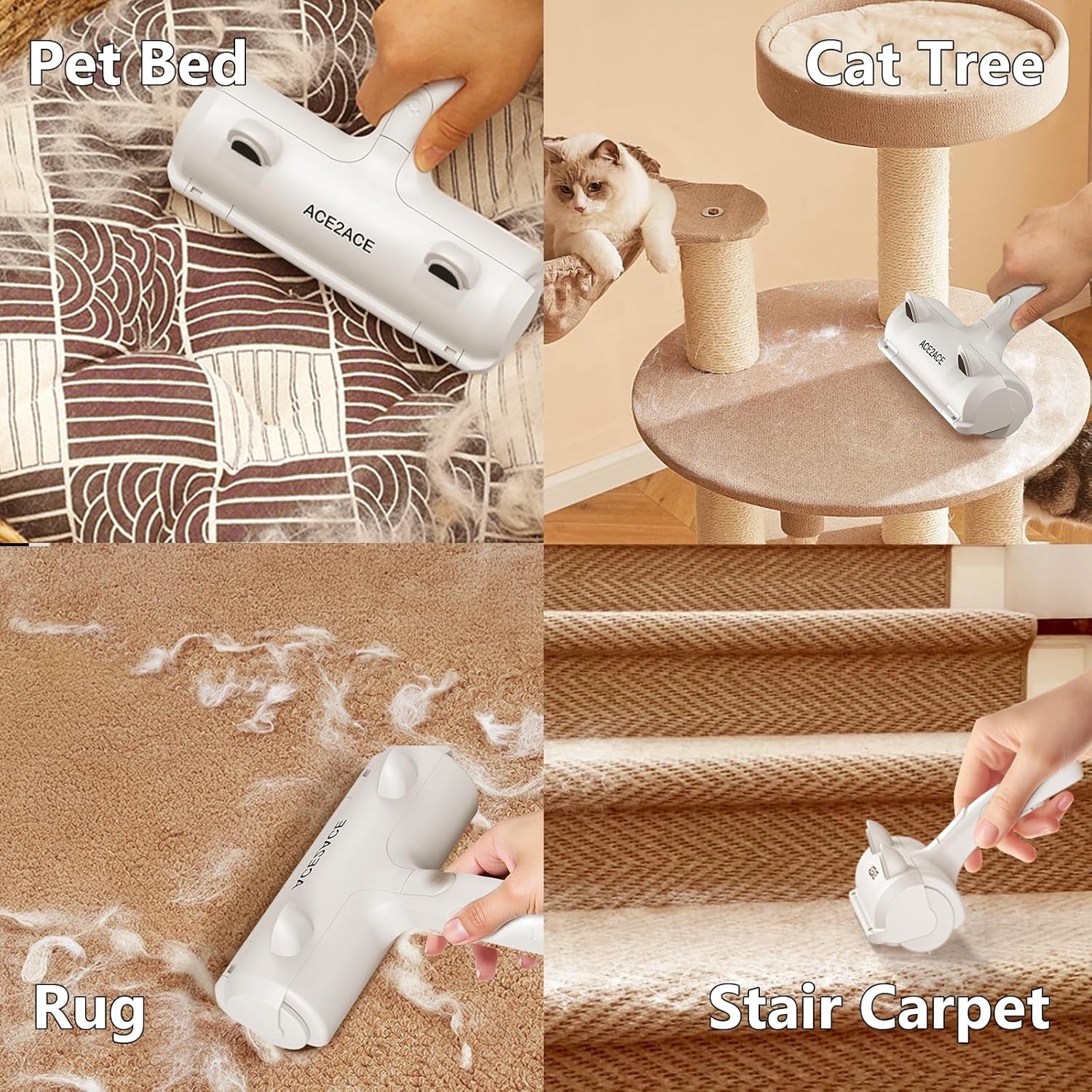 Pet Hair Removal Tool, Reusable Lint Roller for Pet Hair, Self Clean Cat Hair Remover with Dust Bin, Dog Hair Remover for Couch, Furniture, Carpet, Sofa and Bedding