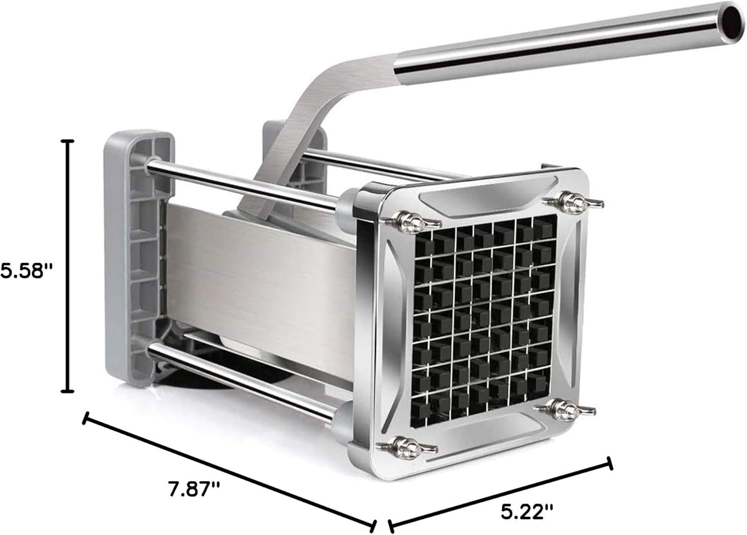 French Fry Cutter,  Professional Potato Cutter Stainless Steel with 1/2-Inch Blade Great for Potatoes Carrots Cucumbers