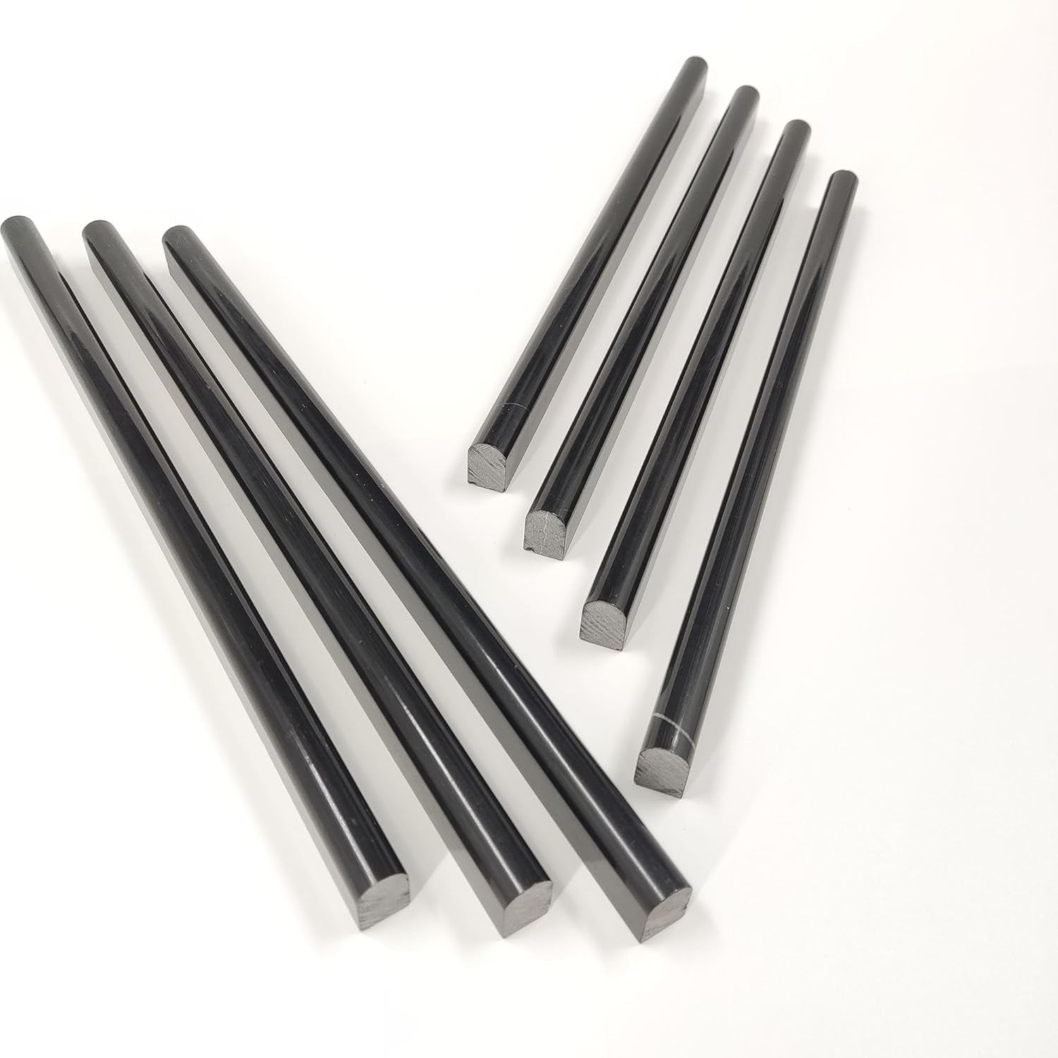 Black 15 Pack Marble Pencil Tile, 0.5"X12" Polished Marble Tile Edge Trim for Kitchen Backsplash, Bathroom and Shower Walls (15)