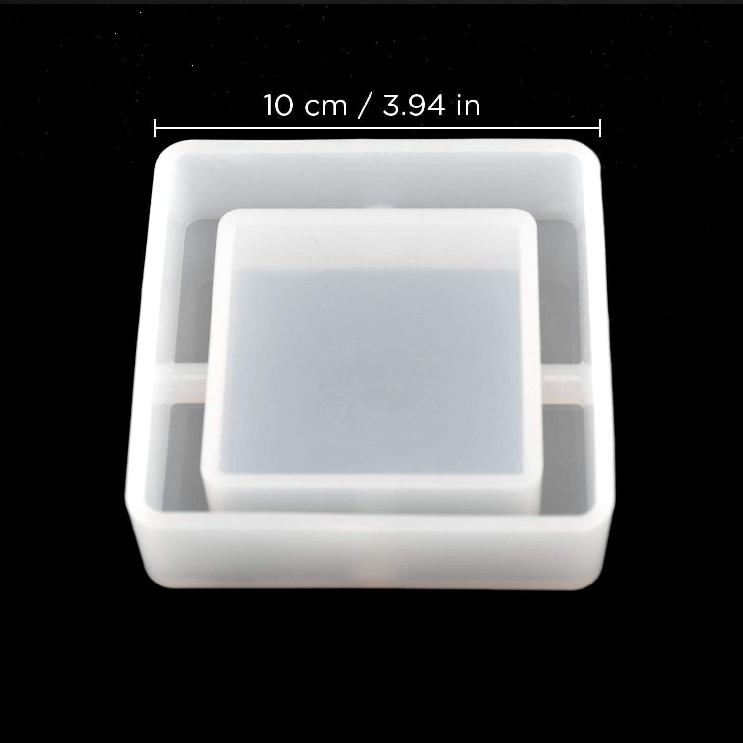 2 Pieces Ashtray Resin Molds, Silicone Resin Mold with Square and Rhombus & round Shape for Resin Casting, DIY Handcrafts