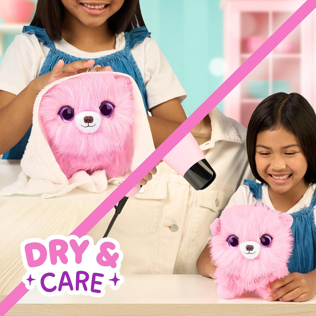 Pink Surprise Pet, Mystery Plush Toys, Stuffed Animals, Wash to Reveal 1 of 3 Rescue Surprise Toy Pets: Puppy, Bunny, or Kitty - Includes 8.7" Deluxe Carrier - Styles May Vary
