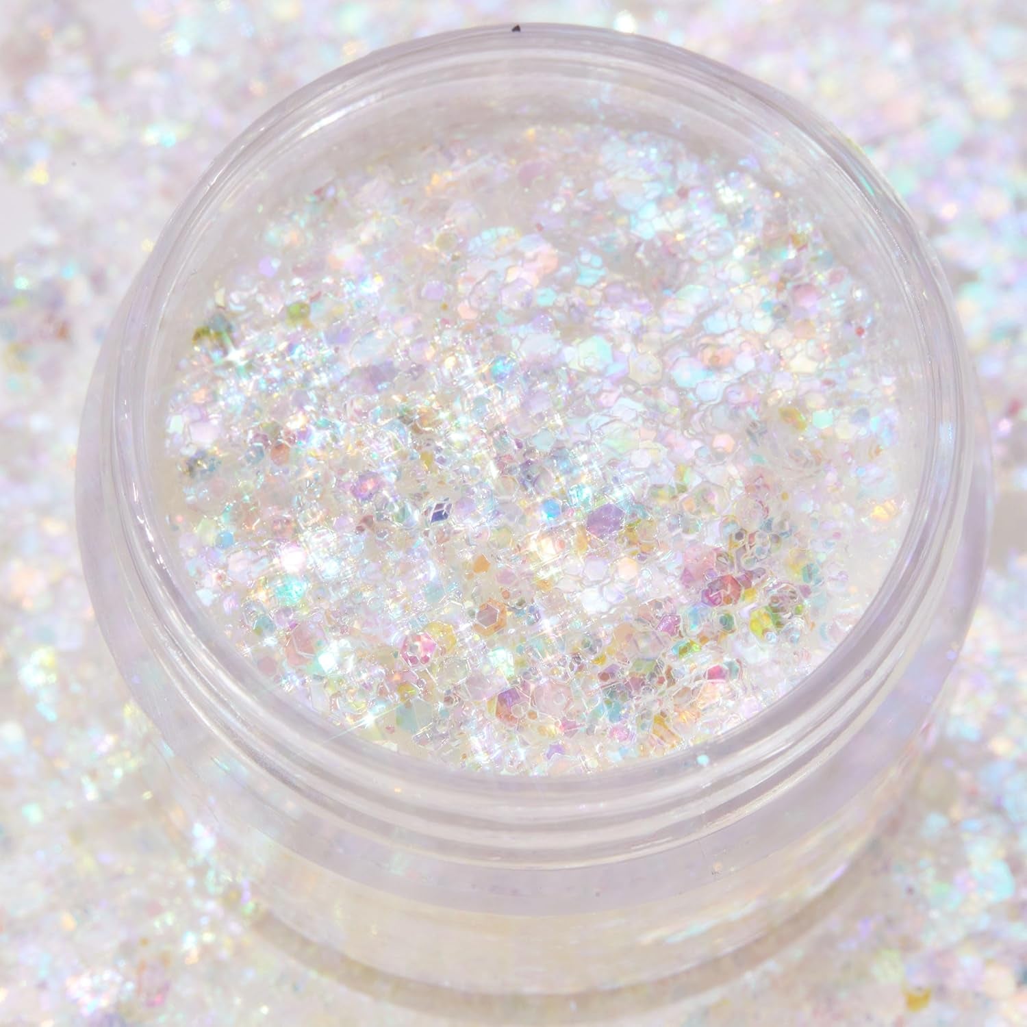 Glitterally Obsessed Body Glitter Gel - Multi-Colored Glitter Makeup Made with an Adhesive Gel Formula - Easy to Use & Mess Free - Disco Lady (0.06 Oz)